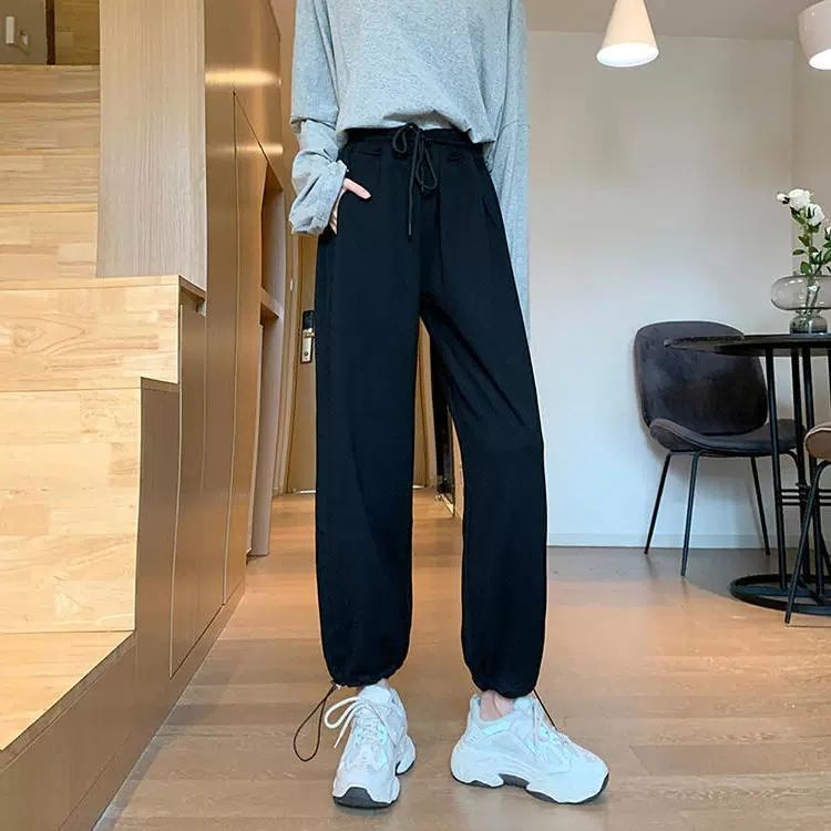 B&amp;G Quần Thể Thao Dây Rút Ống Rộng  Cho Nữ quần tây nữ JL-YDK-05