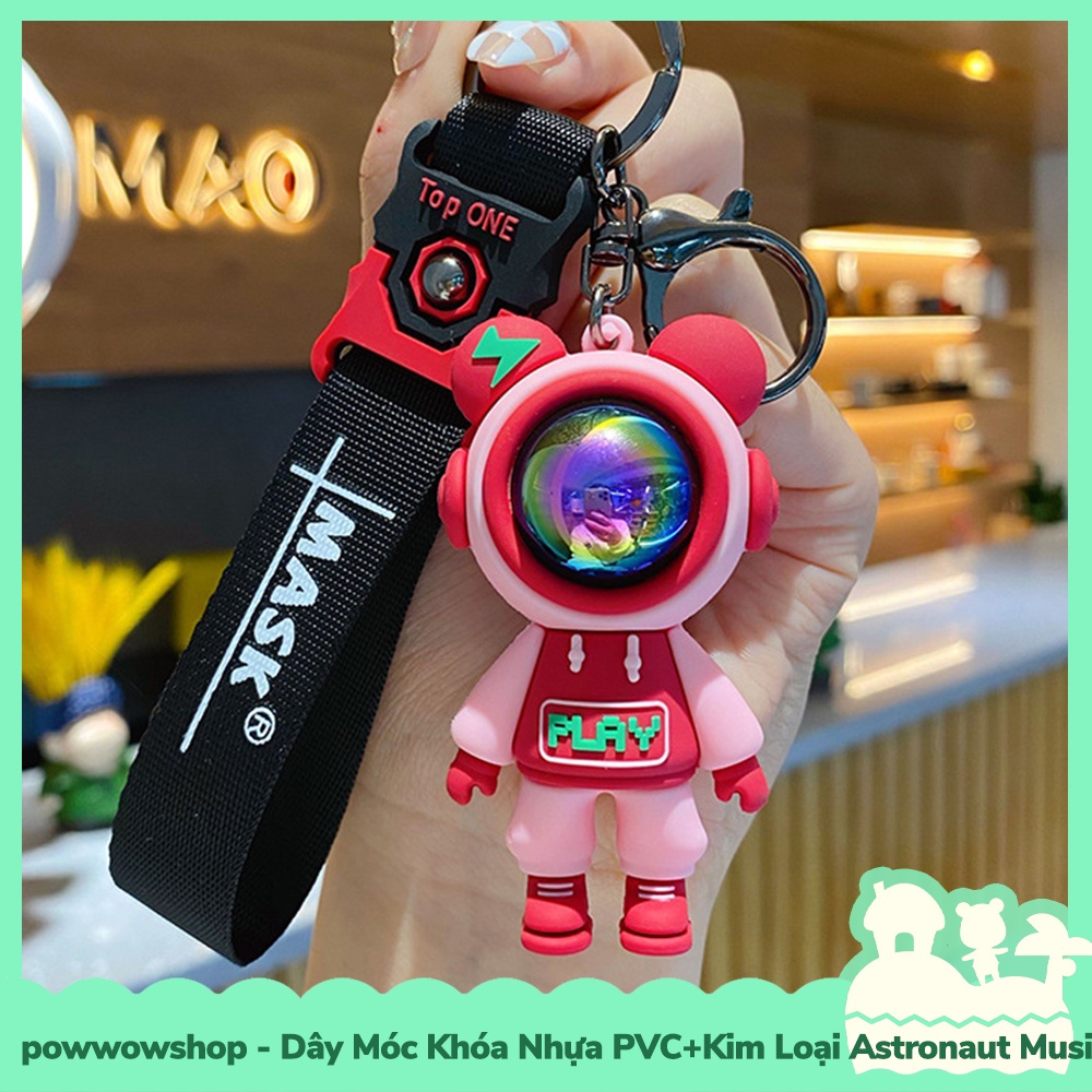 [Sẵn VN - Hỏa Tốc] Dây Móc Khóa Nhựa PVC Mẫu Phi Hành Gia Astrounaut Thunder