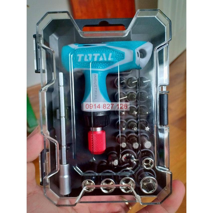 Bộ tua vít 24 chi tiết TOTAL TACSD30186 linh hoạt, chất liệu CR-V, Bh 6 tháng  Kouritsu Official Store