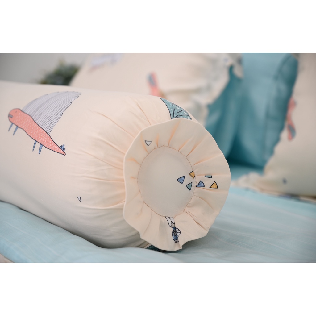 Bộ 6 món drap CHẦN, áo gối kèm mền NIN Tencel 800 - Màu Footer