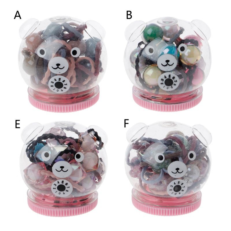 Set 20 dây buộc tóc mini họa tiết hình thỏ/ngôi sao co giãn dễ thương cho bé gái