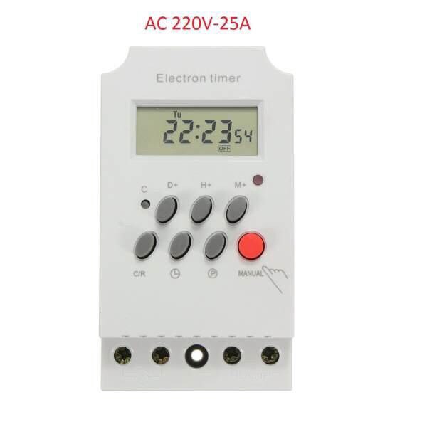 Công tắc hẹn giờ 17 chương trình Electron timer KG316T-II Bản cao cấp pin sạc có khóa phím