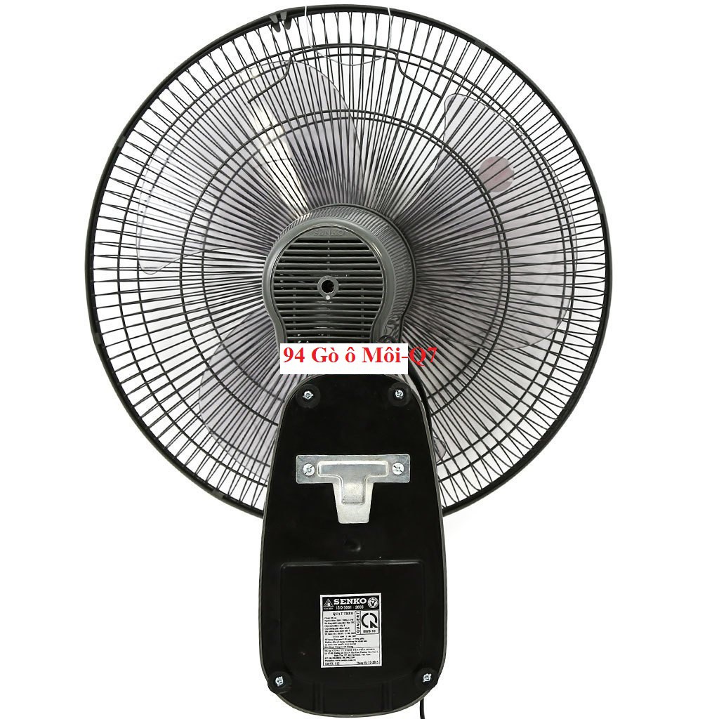 Quạt treo tường điều khiển từ xa Senko TR1628 (giao màu ngẫu nhiên) TẶNG 10 MÓC DÁN TƯỜNG