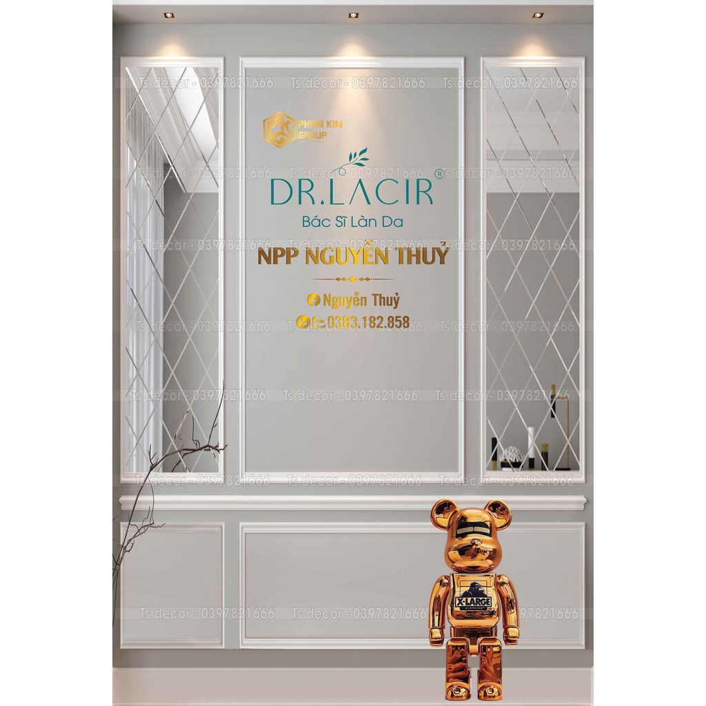 Phông nền Livestream Chụp Ảnh in kèm Gấu BearBrick+Khung Tranh 3D 5D không cần mua thêm phụ kiện