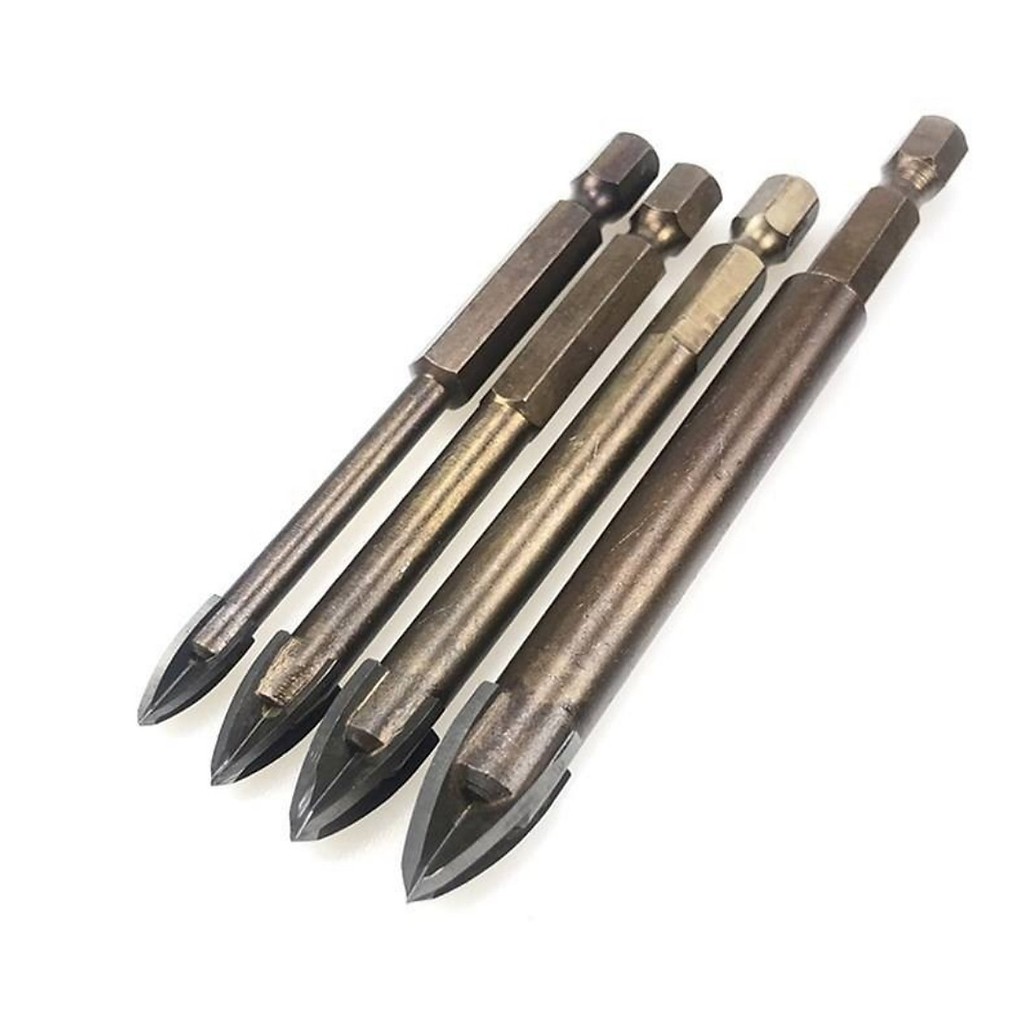 Bộ 4 mũi khoan gạch men, đá hoa,... chuôi lục giác kích cỡ 6, 8, 10, 12 - HV Store 099