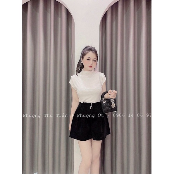 [ Sale 50% ] Quần short nhung tăm lưng chun kèm ảnh thật