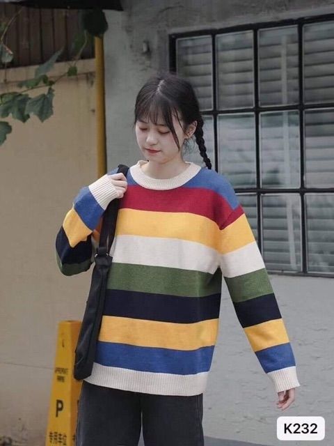 HOT ÁO KẺ CẦU VỒNG