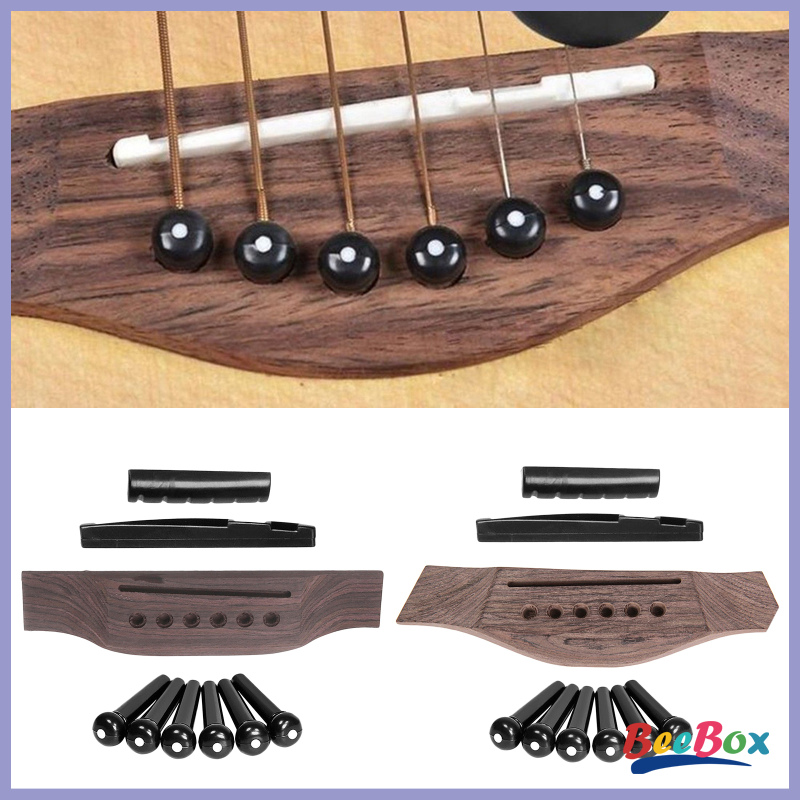 Ngựa Đàn Guitar 6 Dây Bằng Gỗ Hồng Mộc