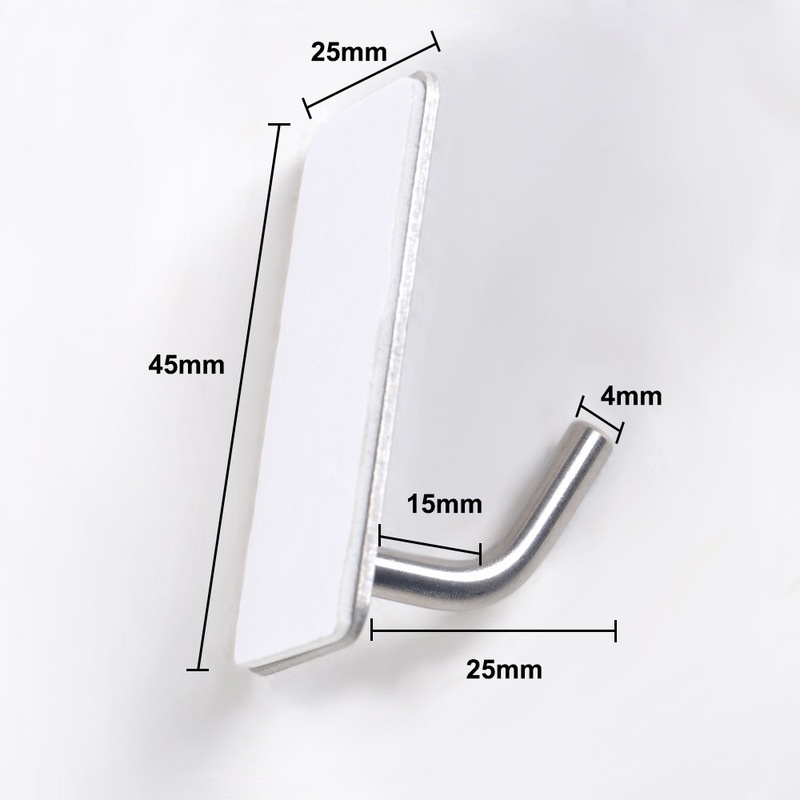Móc Treo Đồ Dán Tường Bằng Thép Không Gỉ Tiện Dụng Cho Gia Đình