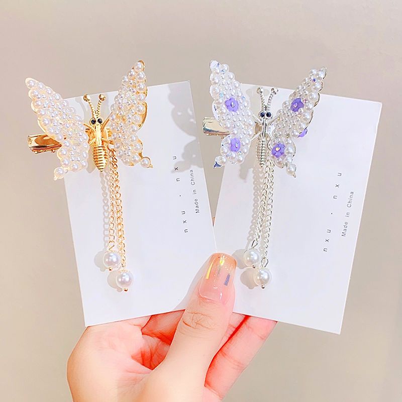 M &amp; E Kẹp Tóc Tua Rua Phong Cách Mới Dễ Phối Đồ Kiểu Cổ Tích Đẹp Mắt