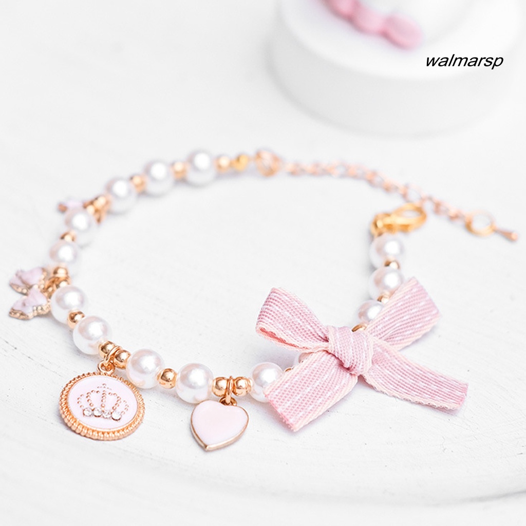 Vòng Cổ Ngọc Trai Bằng Nhựa Màu Sắc Tươi Sáng Trang Trí Cho Mèo