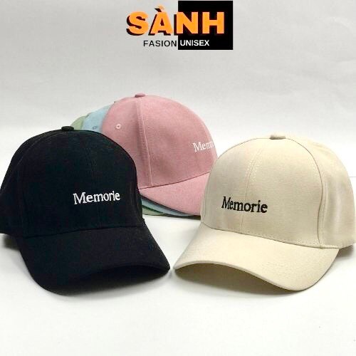 Mũ lưỡi trai thêu chữ Memorie Nón kết phong cách Ulzzang thời trang form unisex nam nữ K43