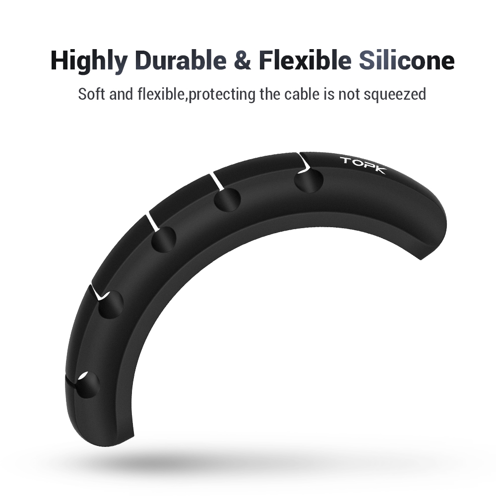 Miếng silicon gắn bàn giữ dây cáp/tai nghe tiện dụng