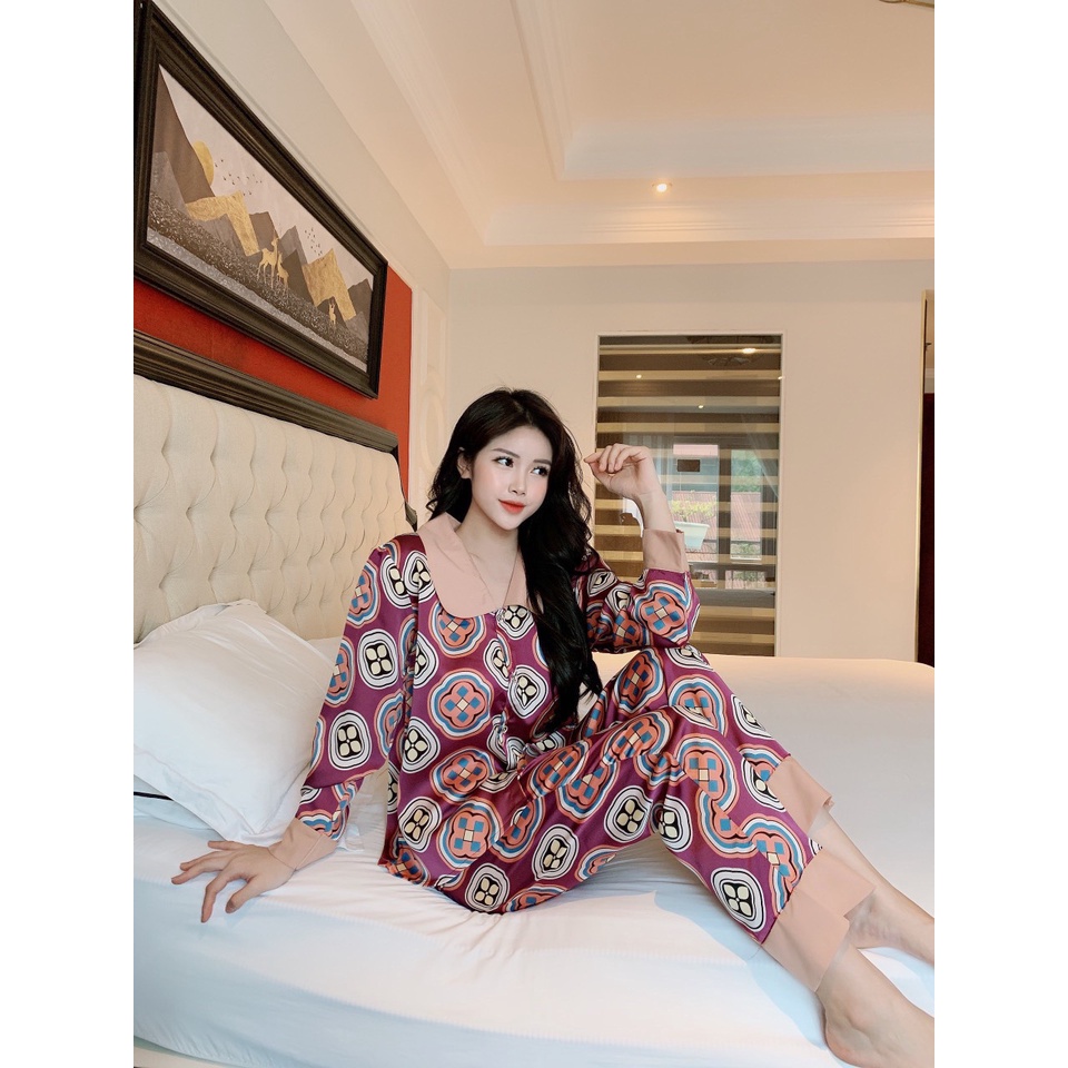 Pijama tay dài satin, mango, tơ tằm | BigBuy360 - bigbuy360.vn