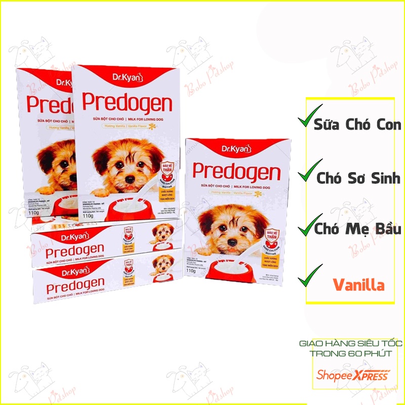 Sữa Cho Chó Con Mới Sinh Predogen Sữa Bột Cho Chó Lớn Thiếu Dinh Dưỡng 110gr - Bobo Pet Shop Hà Nội