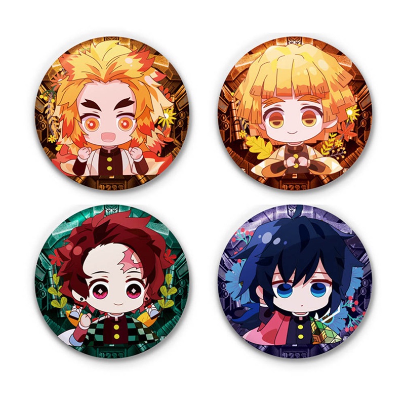 Huy hiệu cài áo hình nhân vật Anime One demon slayyaiba