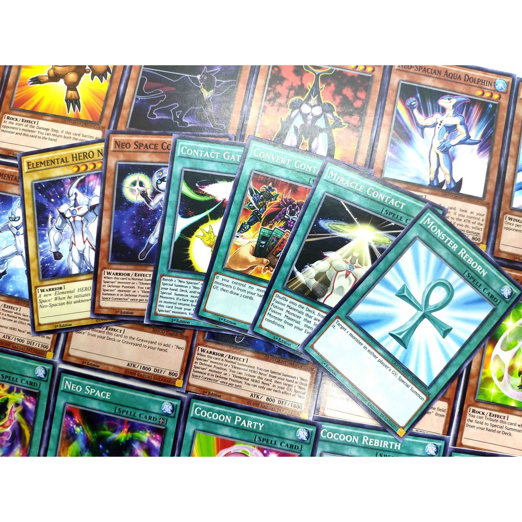 Bài Yugioh ❤️FREESHIP❤️ Thẻ bài Yugioh Neo-Spacian Yuki Judai deck 54 lá