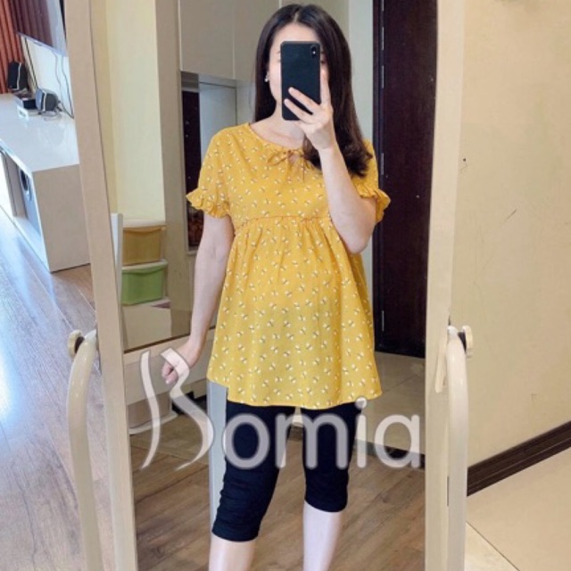 Áo bầu đẹp(3 màu vàng , trắng ,hồng)
