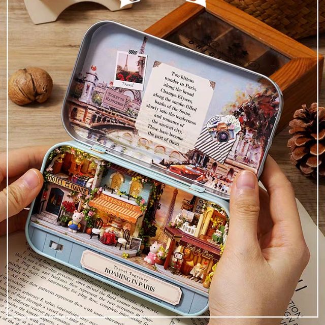 Mô hình nhà gỗ búp bê Dollhouse DIY - Q012 Roaming In Paris