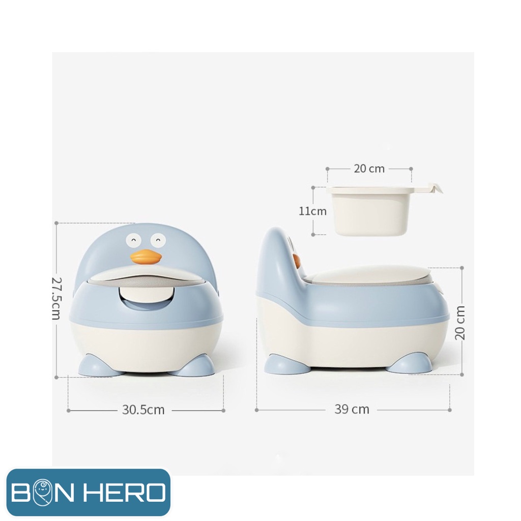 Bô vệ sinh dành cho trẻ em Bonhero TH-528, bô vệ sinh có đệm da