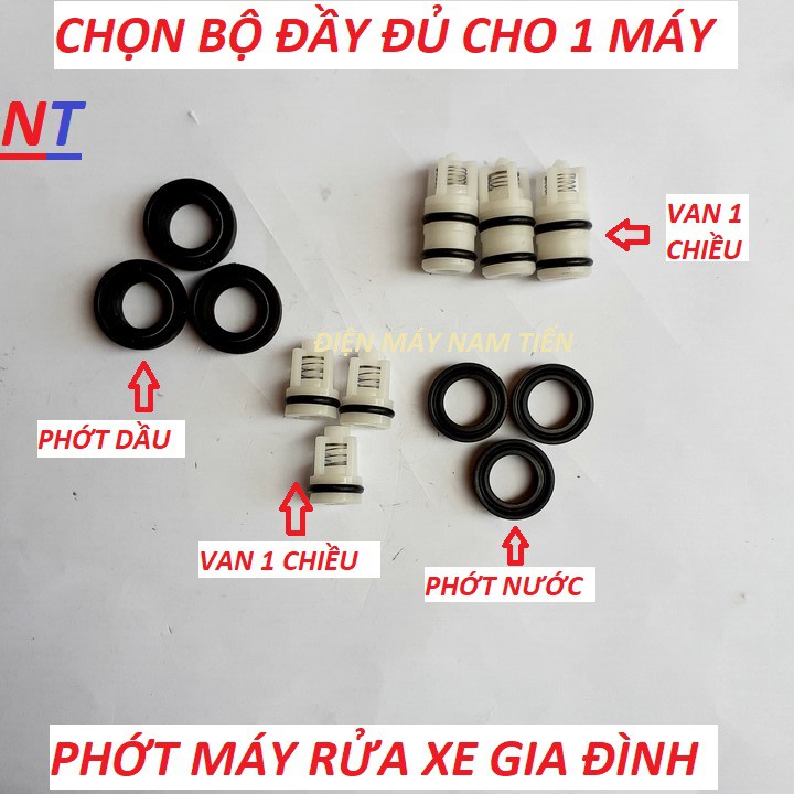 Trọn Bộ Phốt+lupe máy rửa xe 12 x 18 đầu liền ( chọn bộ phốt máy rửa xe 12x18)