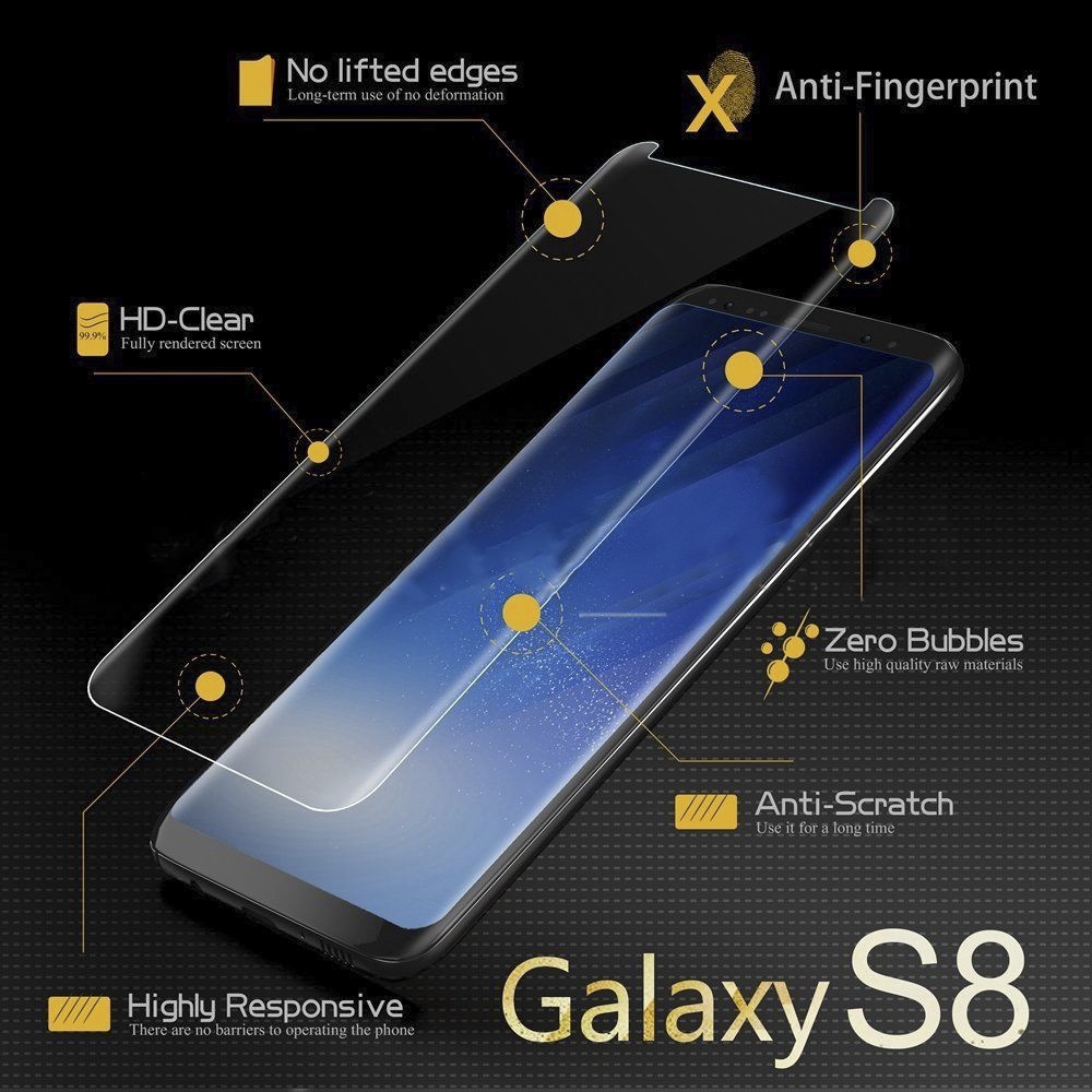 Miếng dán cường lực 5D bảo vệ màn hình điện thoại Samsung Galaxy S8 S9 Plus