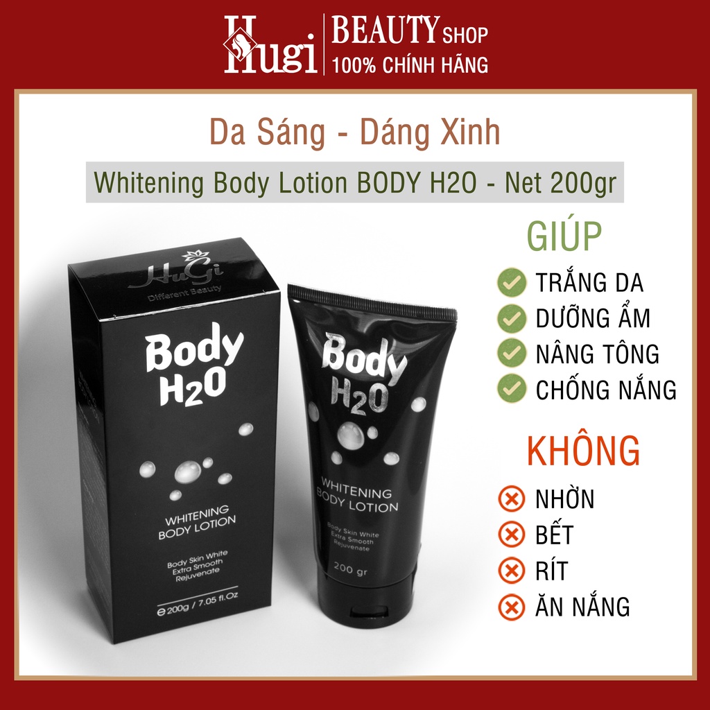 Kem Dưỡng Trắng Da Toàn Thân Dưỡng Ẩm Nâng Tông Chống Nắng HuGi Beauty Chính Hãng 200g