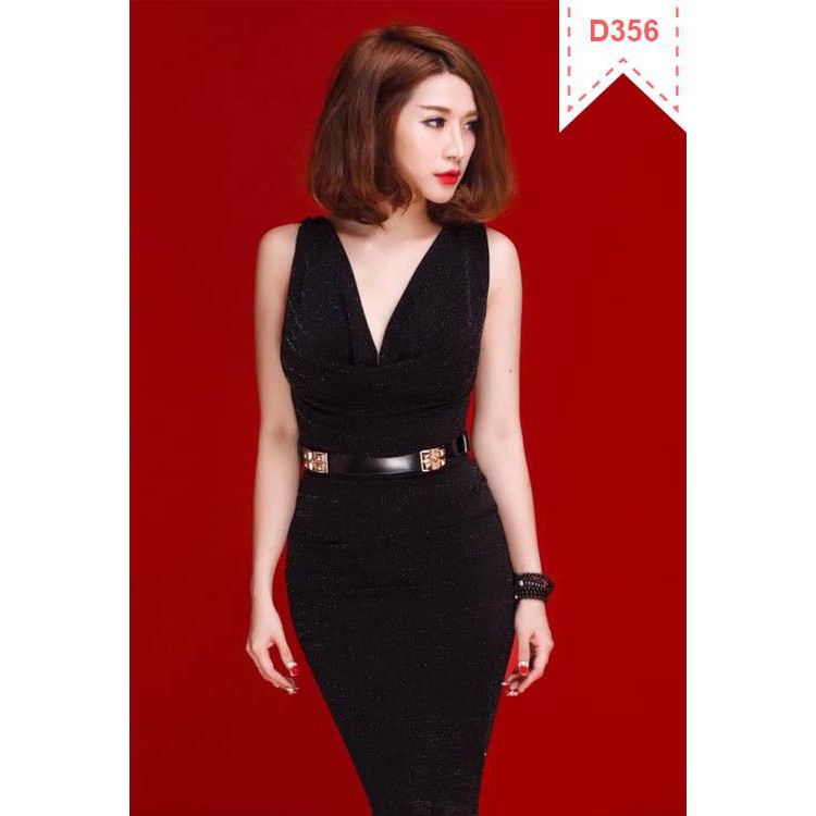 Đầm ôm body kiểu cổ đổ sang trọng (không kèm belt)