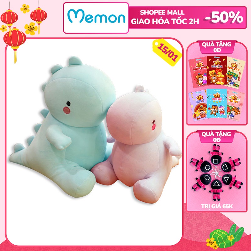 Gấu Bông Khủng Long Baby Má Hồng Shop Memon Cao Cấp