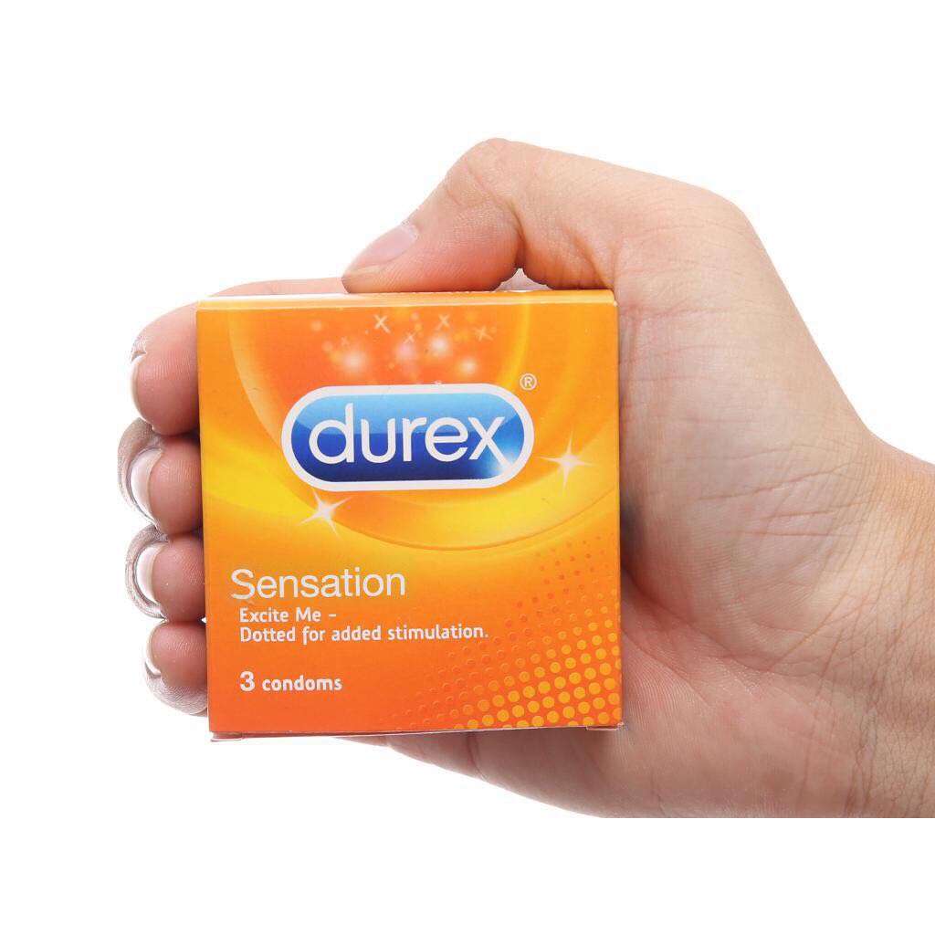 [BCS có gai] Bao cao su Durex Sensation - Hộp 3 bao