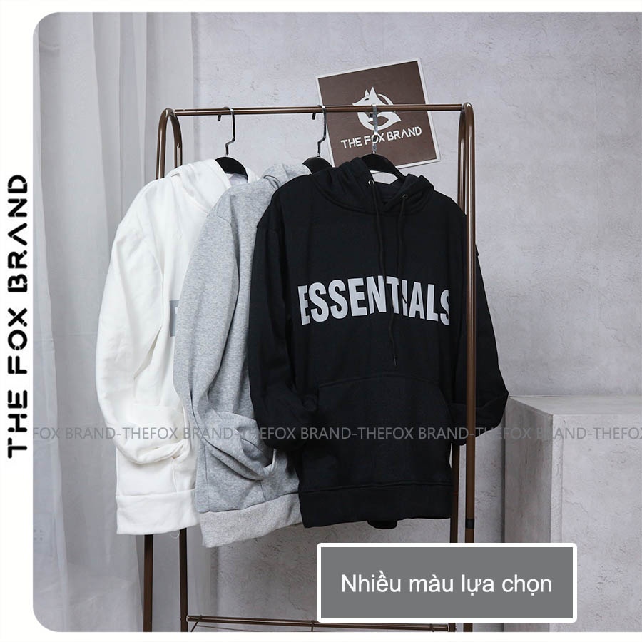 Áo khoác hoodie unisex nam nữ essentials chất nỉ bông form rộng The Fox | BigBuy360 - bigbuy360.vn