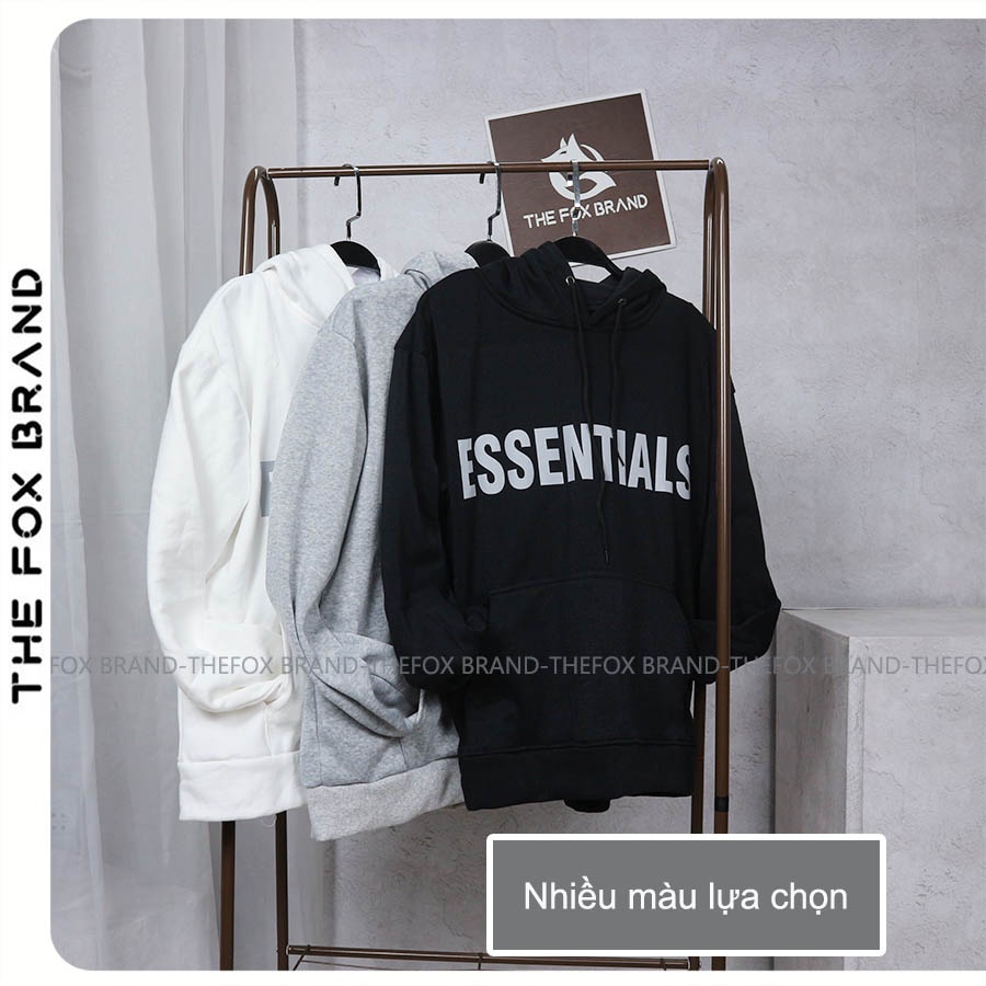 Áo khoác hoodie unisex nam nữ essentials chất nỉ bông form rộng The Fox