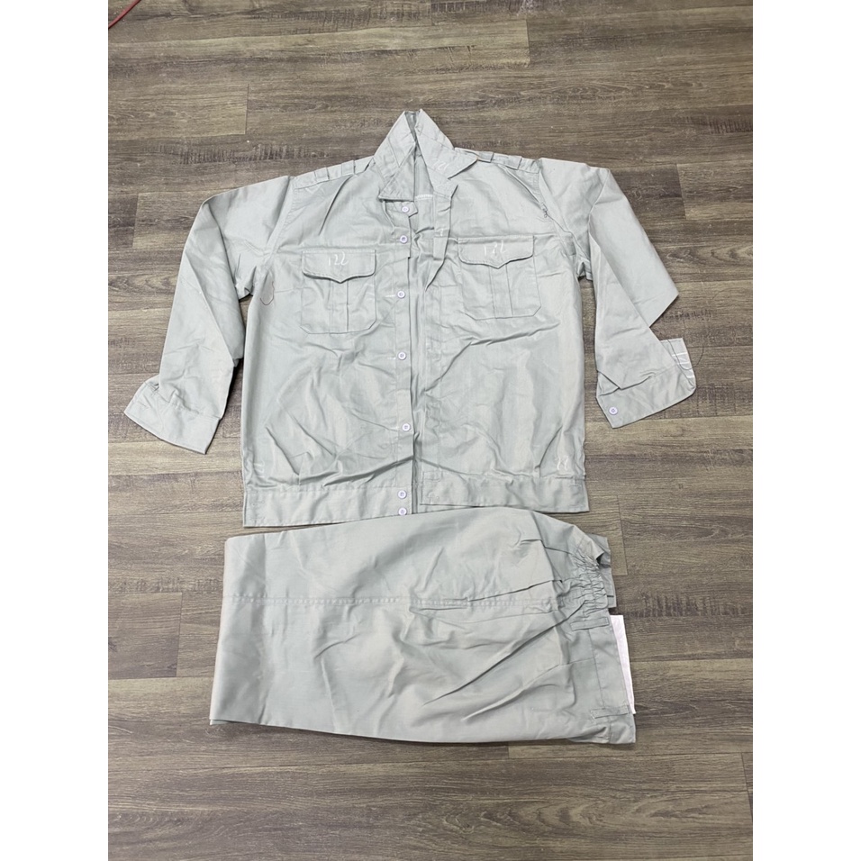 Bộ quần áo bảo hộ may phản quang - vải pha cotton mát mẻ - giá siêu khuyến mại