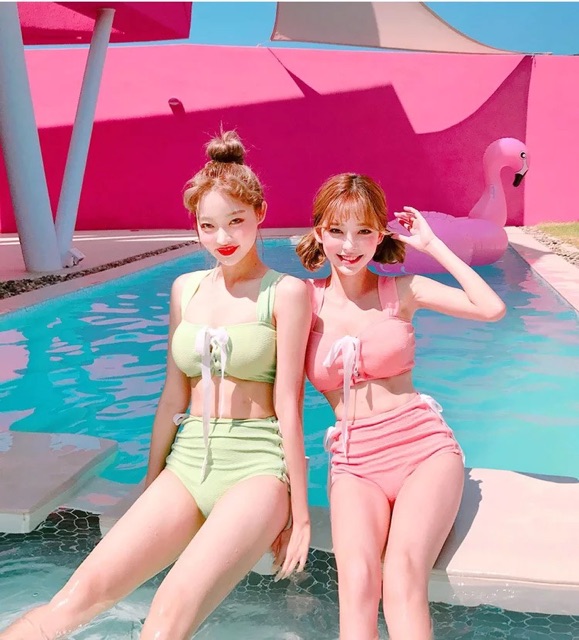 Kimstore_bikini: Đồ bơi 2 mảnh (đen/ hồng/ xanh pastel siêu ngọt) - kèm ảnh thật và feedback