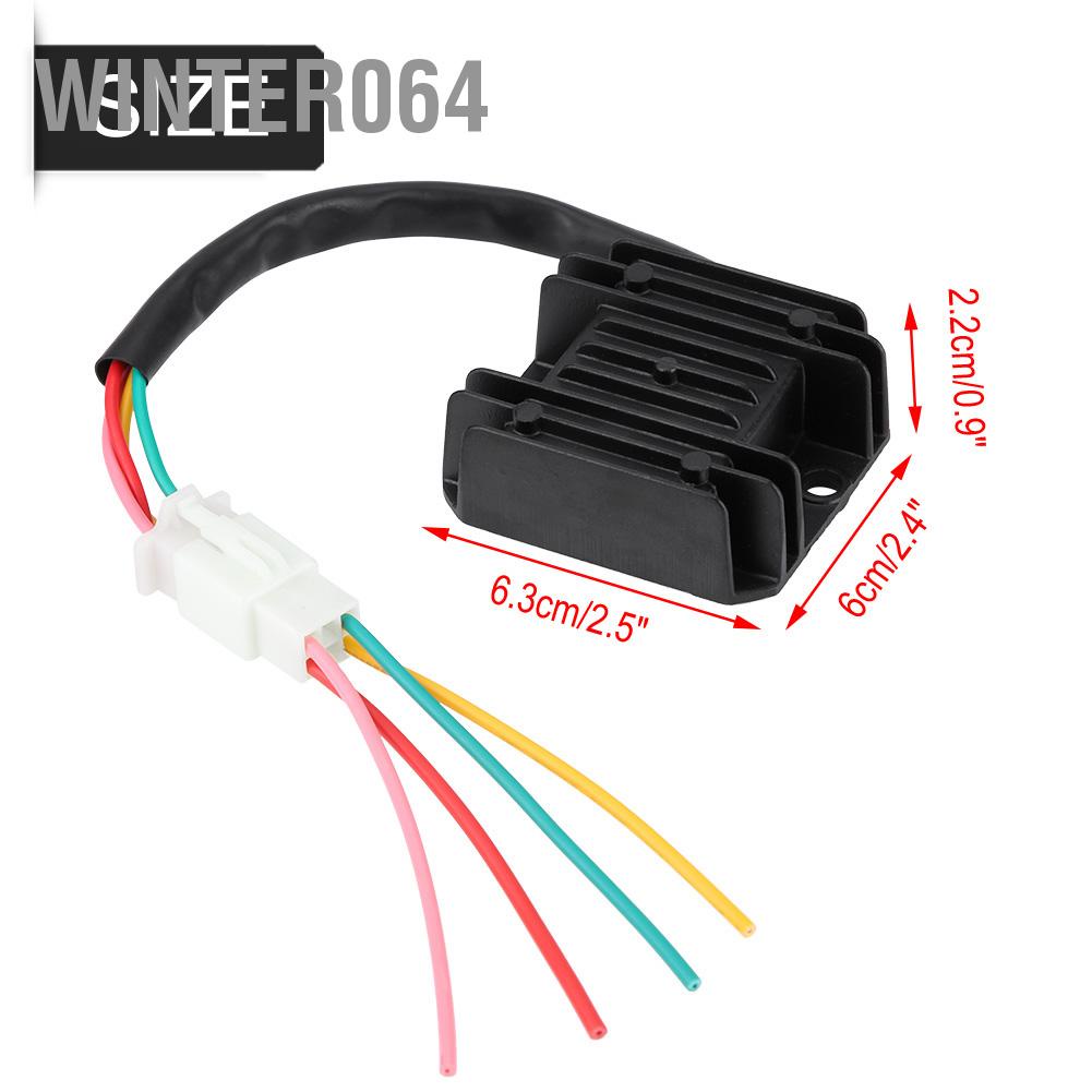 Bộ chỉnh lưu điều chỉnh điện áp 4 dây cho Xe máy Thuyền Động cơ ATV GY6 50 150cc Xe tay ga Winter064