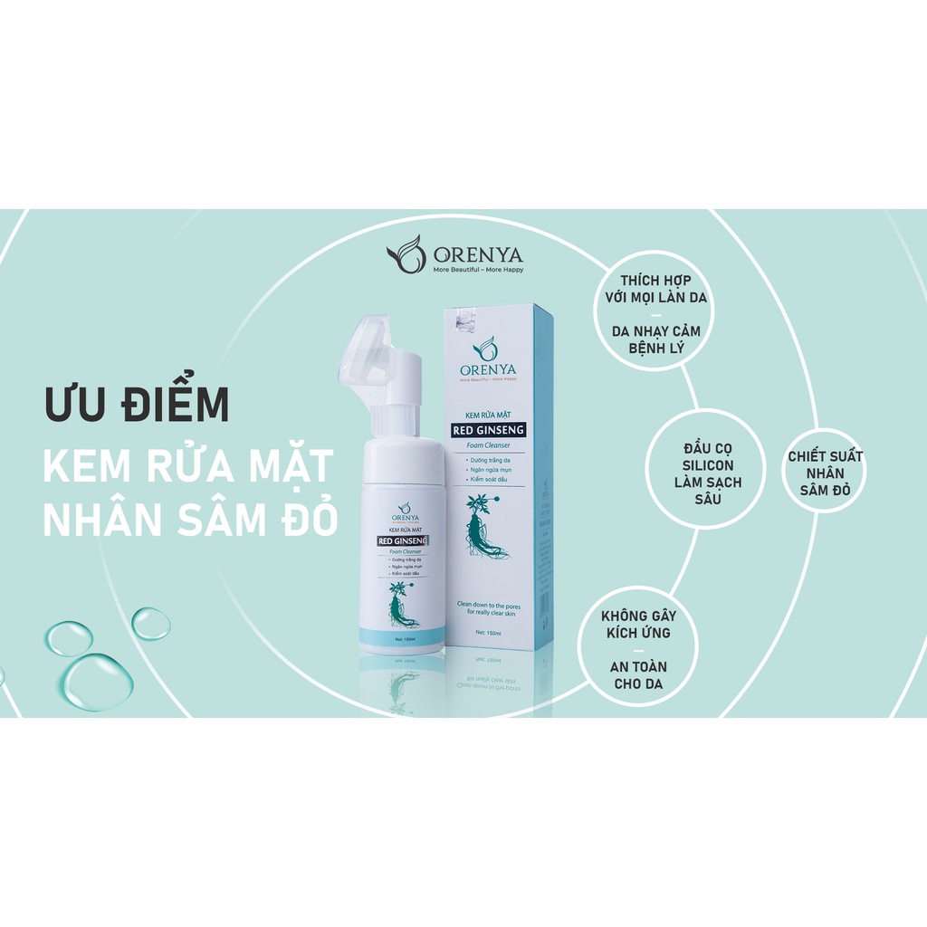 Kem Rửa Mặt Nhân Sâm Đỏ Red Ginseng Cleanser Giúp Sạch Sâu, Ngừa Mụn Giúp Da Hồng Hào - Chính Hãng