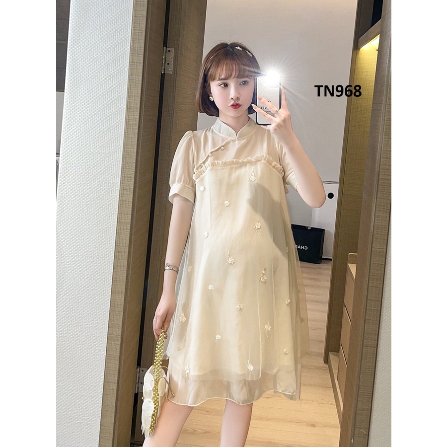 Đầm cách tân bầu nhập khẩu cao cấp