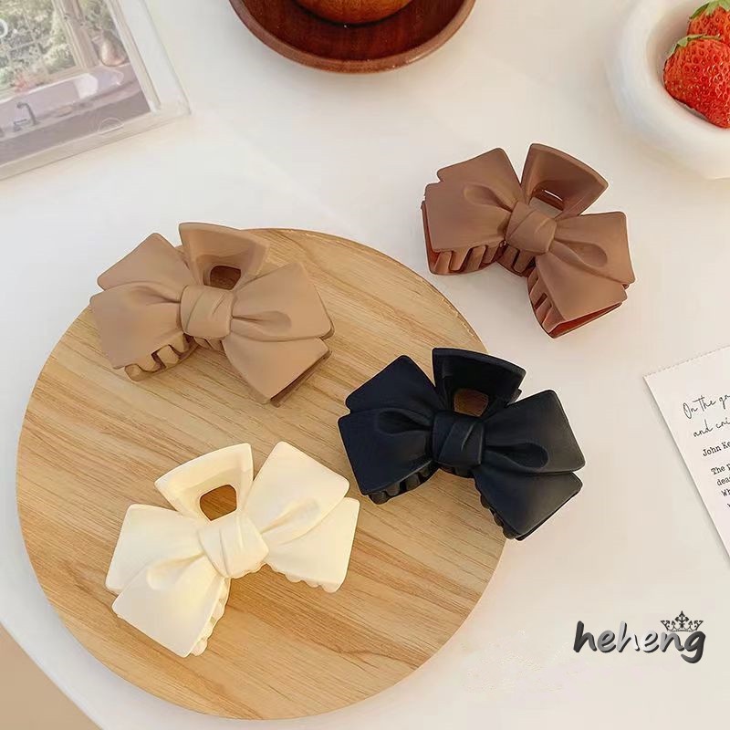 Kẹp Tóc Nơ Acrylic Kiểu Vintage Nhật Hàn Dễ Thương