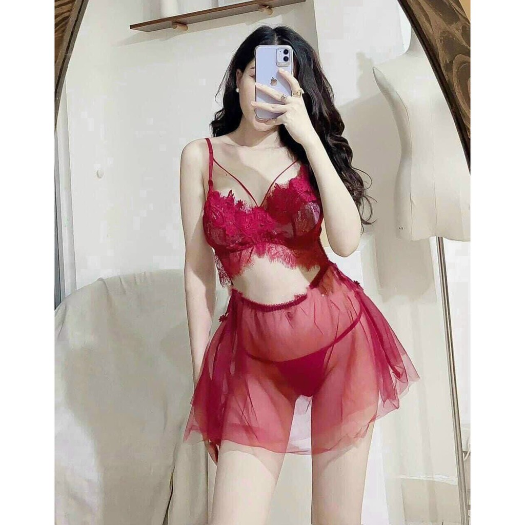 (M.63) Váy ngủ sexy cao cấp Đầm mặc nhà gợi cảm quyến rũ | BigBuy360 - bigbuy360.vn