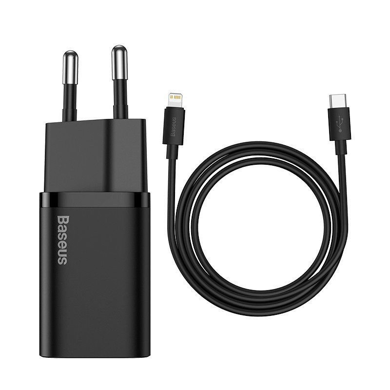 Củ Sạc Nhanh Baseus Super Si Mini USB C 20W, Hỗ Trợ QC3.0 PD sạc nhanh cho iphone 12/ dây sạc 20W