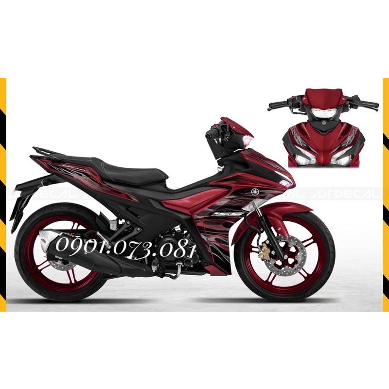 Tem ex155 xe đỏ nhám rằn ri