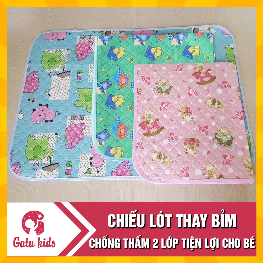 Chiếu Lót Thay Bỉm Chống Thấm Loại To Cho Trẻ Sơ Sinh