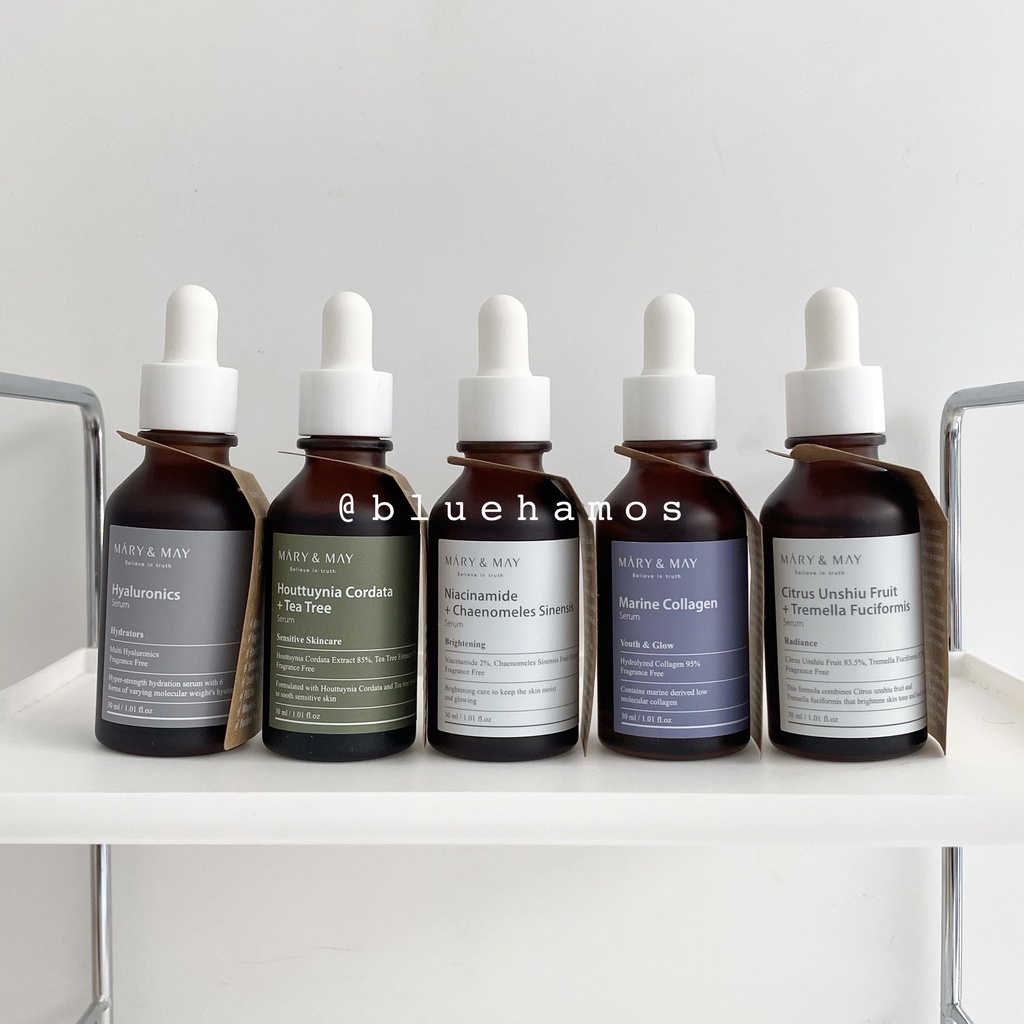 Tinh chất serum Mary&May Niacinamide/Hyaluronic/Marine Collagen/Houttuynia/Citrus