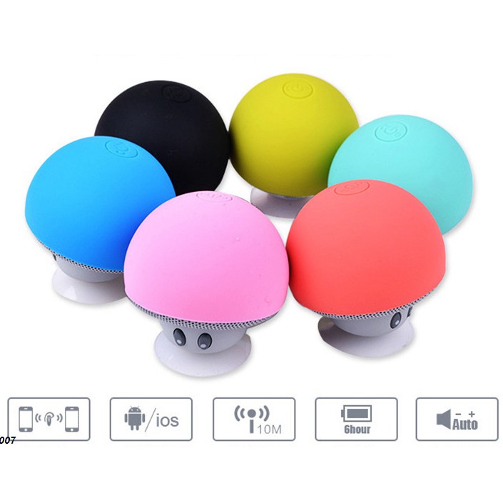 { HOT } Loa Bluetooth Mini Hình Cây Nấm Cute Có Mút Gắn Lưng Đỡ Điện Thoại Thiết Kế Nhỏ Gọn Tiện Lợi - Nhiều Màu