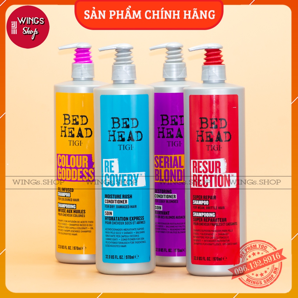 Cặp Dầu Gội Xả TIGI Đỏ 750ML | Phục Hồi Tóc Khô Xơ, Hư Tổn | Hàng Chính Hãng