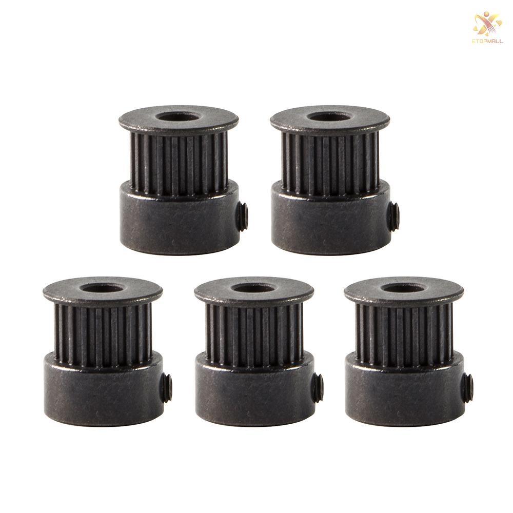 Set 5 Bánh Răng Bằng Hợp Kim Nhôm 6mm Cho Máy In 3d 2gt 20 Răng 5mm