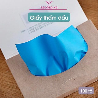 Hộp 100 giấy thấm dầu nội địa trung nhỏ gọn tiện lợi 100 tờ