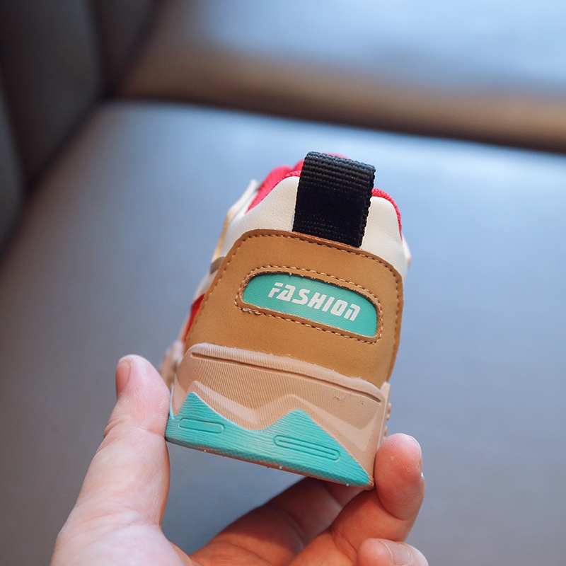 Giày Thể Thao Da Đế Mềm Thoáng Khí Có Dây Rút Dành Cho Bé Trai Bé Gái 2-16 Tuổi