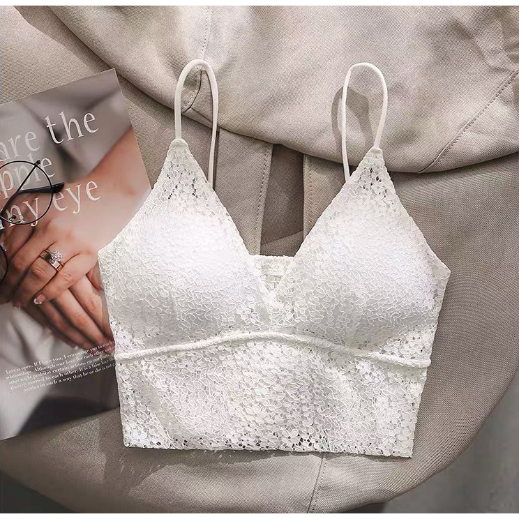 Áo bra ren hoa 2 dây thoáng mát sang chảnh Wexuu Design BR02