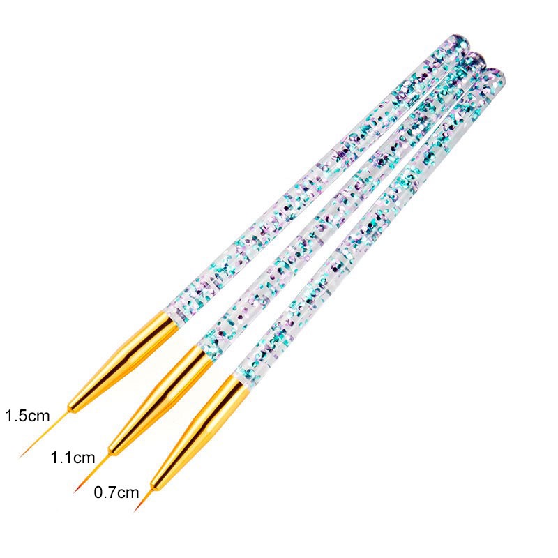Set 3 Cọ Vẽ Trang Trí Móng Tay Nghệ Thuật Chuyên Nghiệp